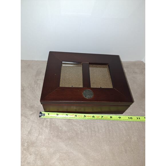 Rectangle Double Picture Frame Wooden Box - Picture 2 of 6